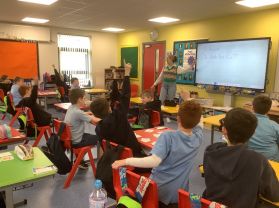 Primary 7 learning french.