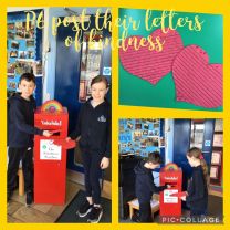P6 post their messages of kindness