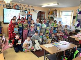 P4 looking snuggly for World Book Day 