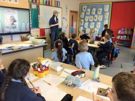 P4 enjoying tin whistle with Aidan