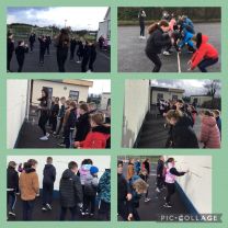 P6 Enjoy First Handball Session with Megan